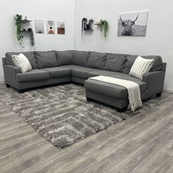 Grey Sectional Couch - Free Delivery 
