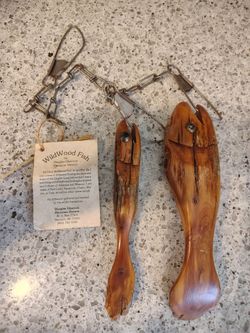 (2) Wildwood Fish Made of Driftwood