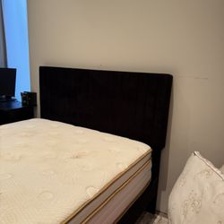 Upholstered Full Black Bed Frame