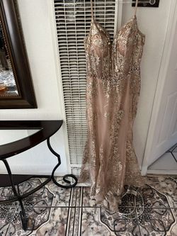 Gold And Dusty Rose Dress
