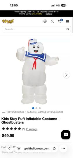 Kids inflatable costume Ghostbusters