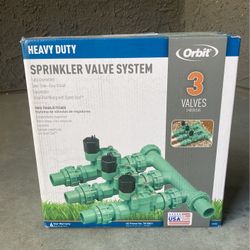 Orbit Heavy Duty Sprinkler Valve System.  3 Valves.   Brand New In The Box.  Save Big On This Item 