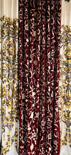 Kashmir Hand Embroidery Drapes Made In Kashmir Russian Design