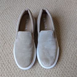 Prada Deserto Suede Slip-On Wedge Sneaker – SIZE 38.5/US 8.5 – SOLD OUT ONLINE! 