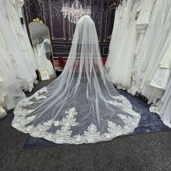 White Cathedral Wedding Veil New velo