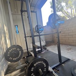 Squat Rack With Weights
