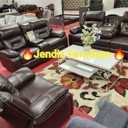 🔥Brand New Manual Reclining Sofa Sets 🔥Only $49 Today And Pay Later With Or Without Credi🔥