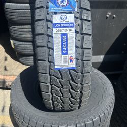 265-75-16 LION SPORT AT  $490 CASH OUT THE DOOR All Terrain Tires installed (4) New 50,000 MILES