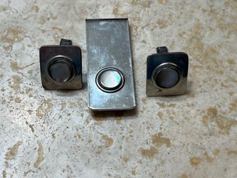 Silver Money Clip and Cufflinks Set