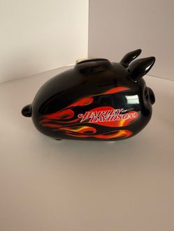 Harley-Davidson collectible ceramic mini Hog bank (NEW inbox- 90 6906–08V