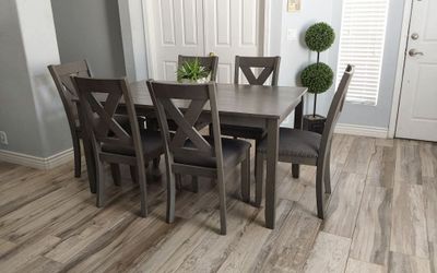 Beautiful gray dining table