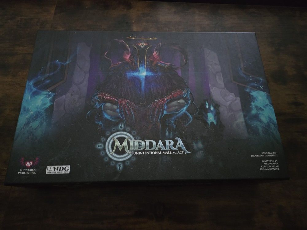 Middara - Unintentional Malum : Act 1 board game. Opened box but all components brand new and sealed