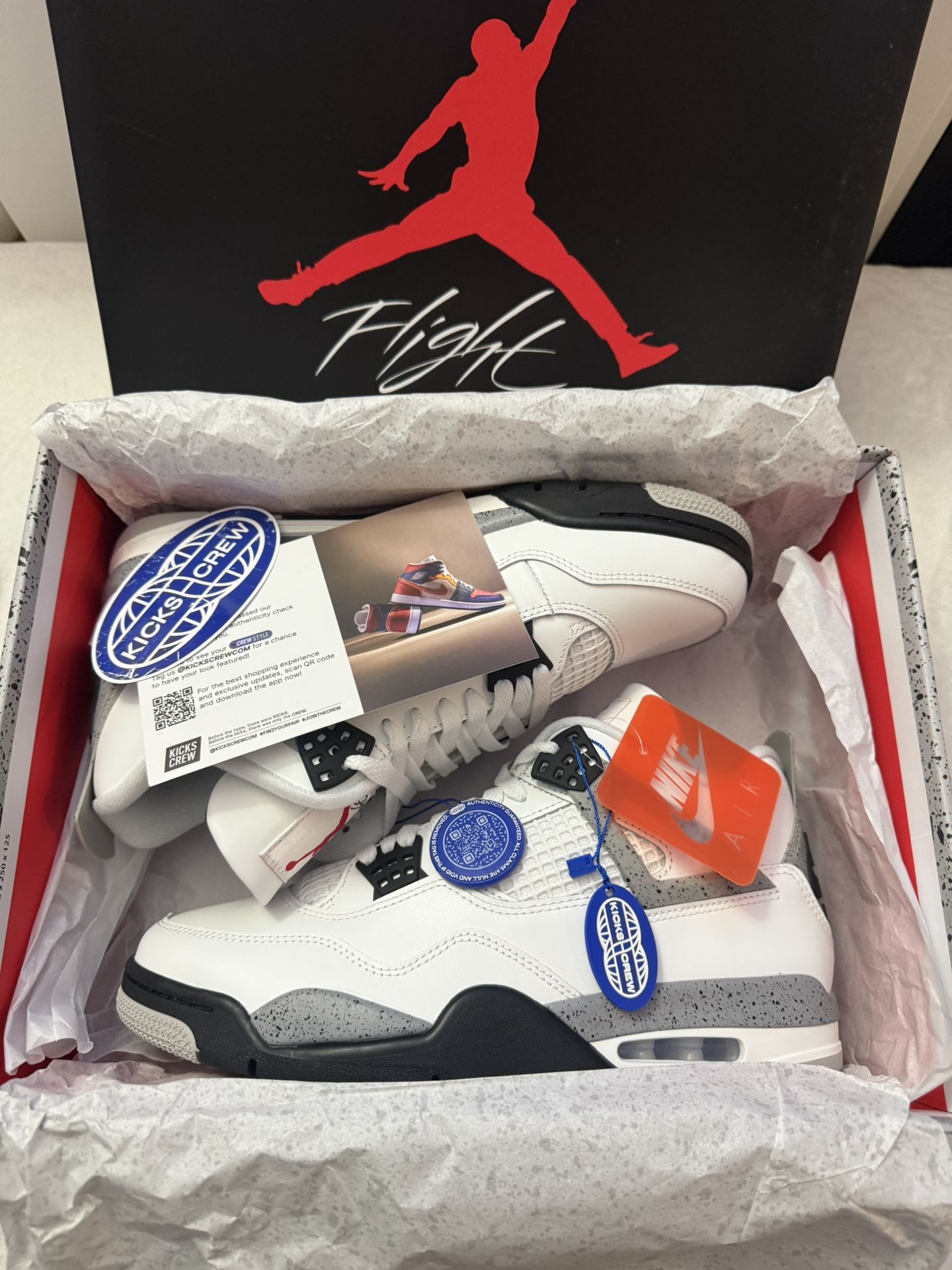 Jordan 4 Retro White Cement (2025) Size 10