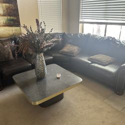 Faux Leather Couch For Sale