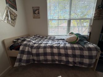 IKEA twin size bed with toy chest