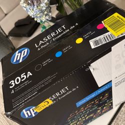 HP 305A Black, Cyan, Magenta, Yellow Toner Printer Cartridges (4-Pack) 