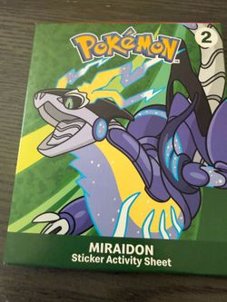 2024 McDonald's Pokemon Happy Meal Miradon Activity Cards Stickers Set