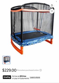 Jump power trampoline with swing