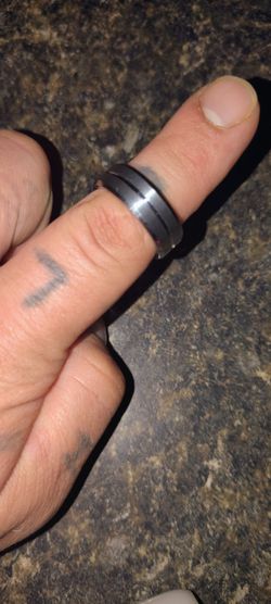 Men's Tungsten ring silver/grey size 10