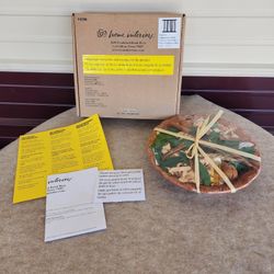 Home Interiors Oven Heat Activated Potpourri Cinnamon Peach Cobbler Pie Plate 