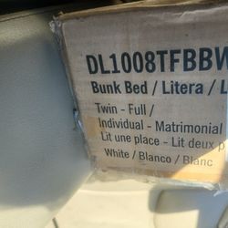 brand new white bunk bed in box  price firm 