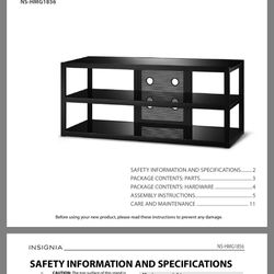 Insignia Metal & Glass TV Stand – Fits up to 65” T