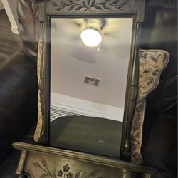 Ethan Allen 1966 Mirror And Wall Console Table(floating Shelve)