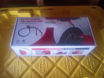 Battery powered fuel transfer pump