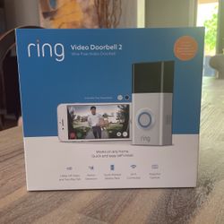 Ring Video Doorbell 2 Wire Free Video - New In Box