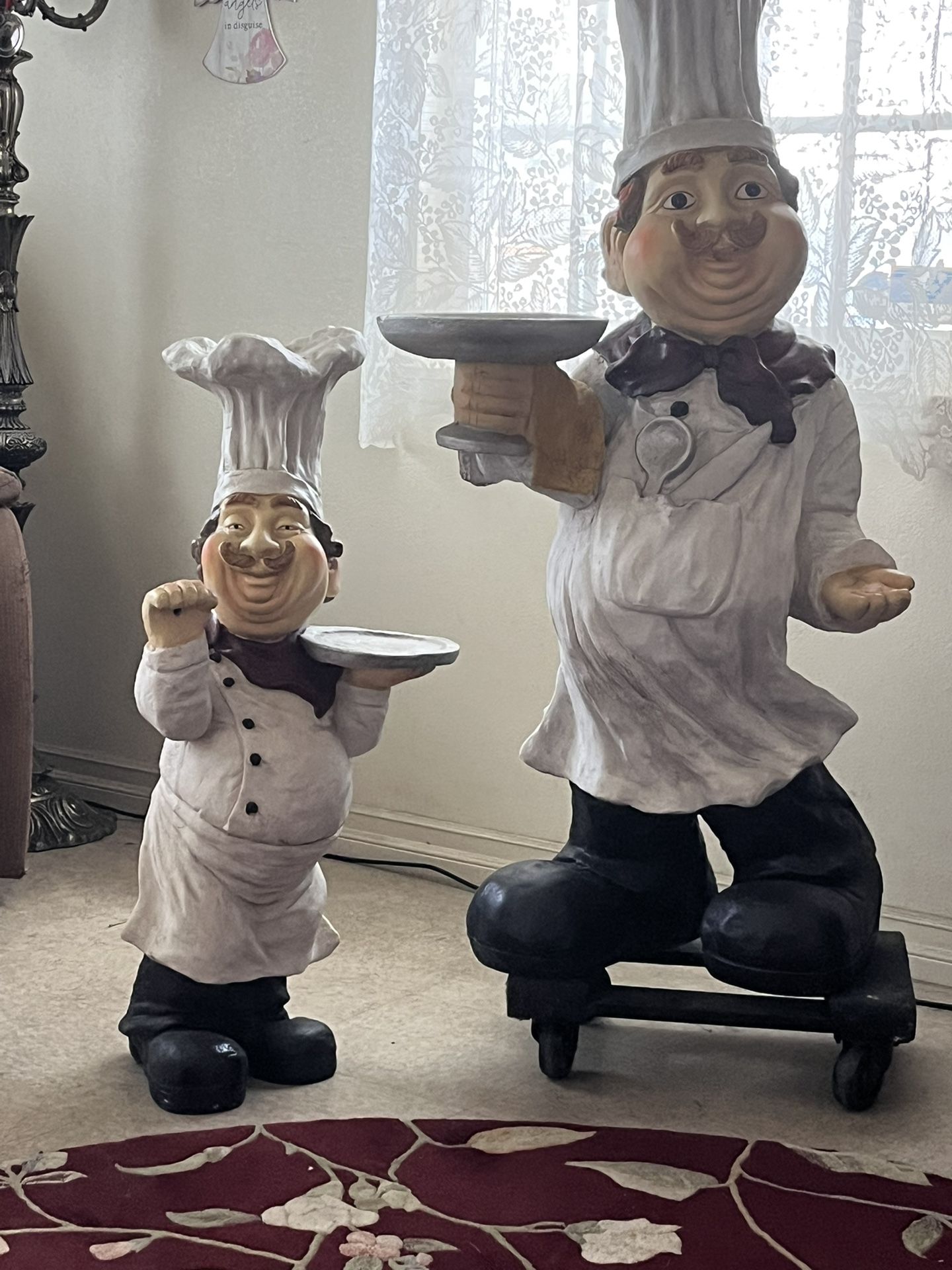 One Big The Little One Just at 3 Feet Statues For Restaurant Pizza Place Or Home