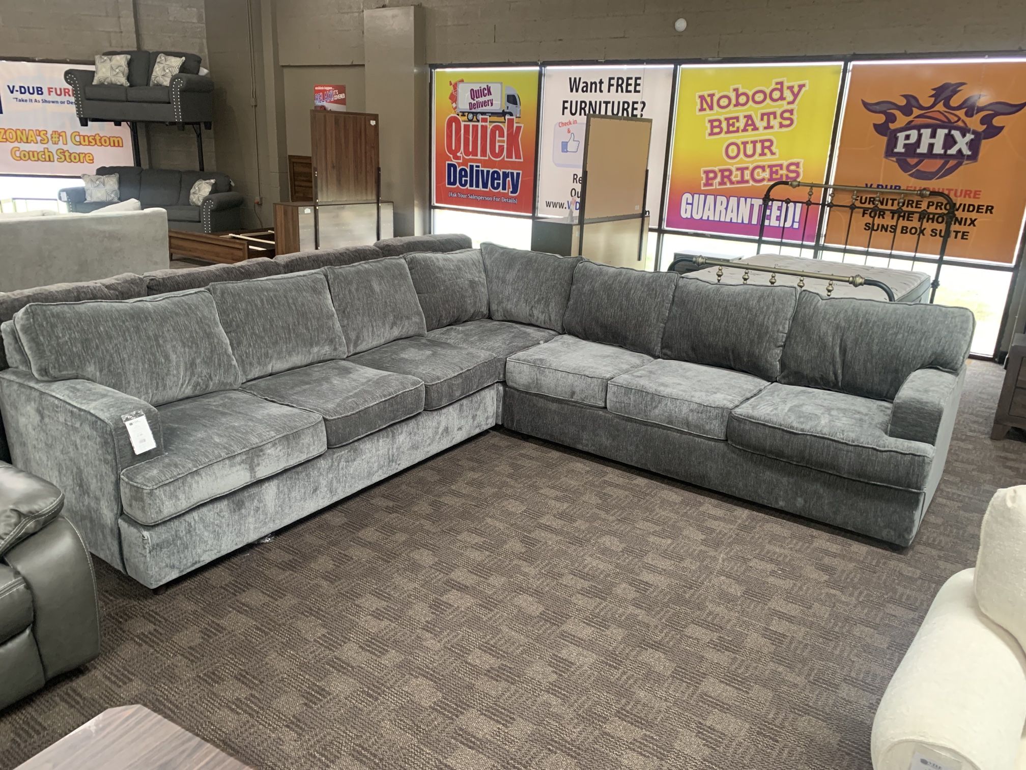 FREE DELIVERY Big Grey Sectional Couch
