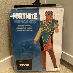 Fortnite Mancakes Costume Kids Youth, Size 12-14