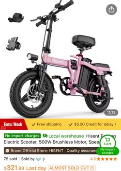 Pink E bike
