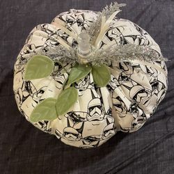 Star Wars storm trooper, plush handmade pumpkin