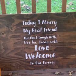 Large wedding sign
