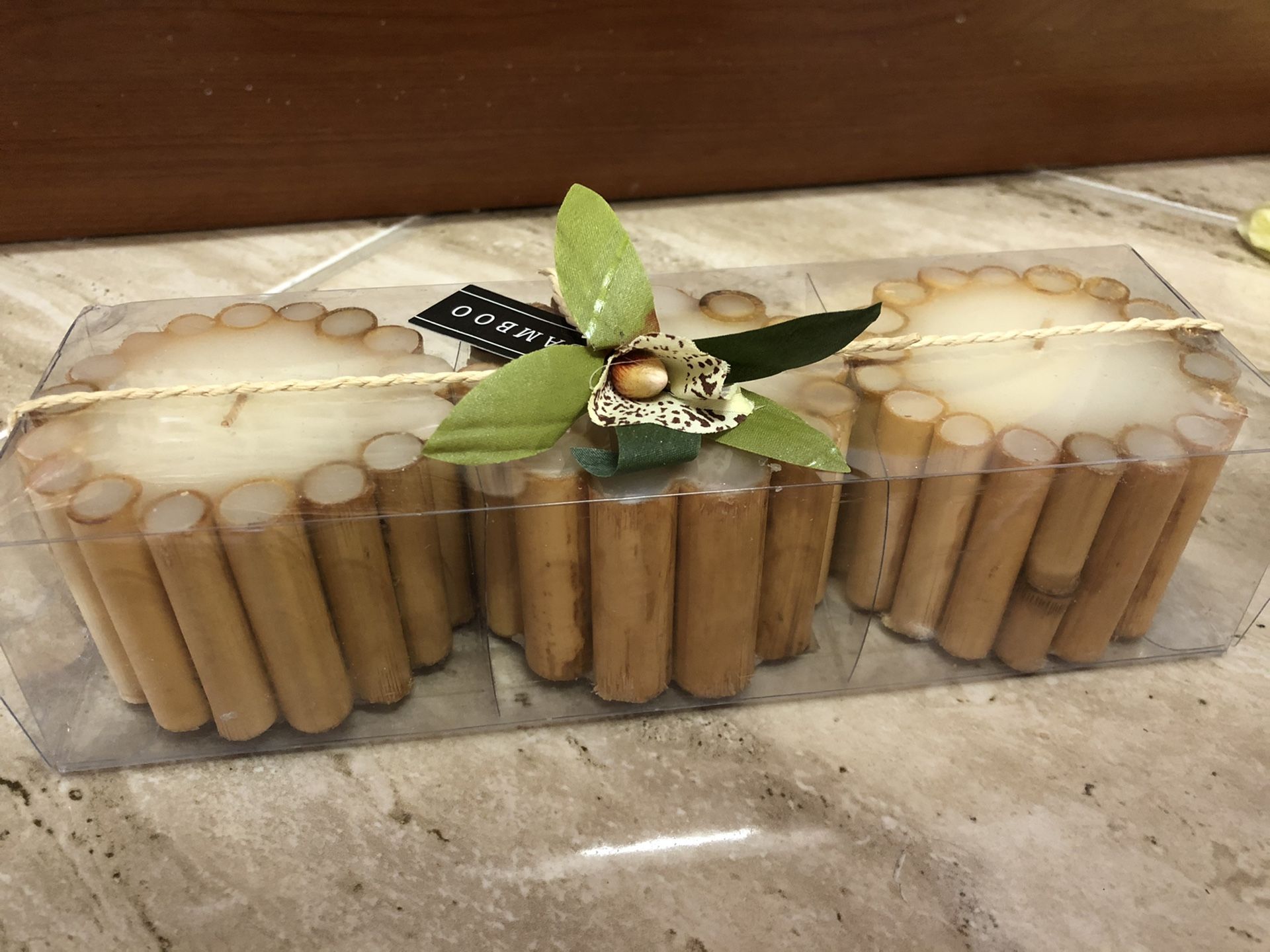 Honeysuckle Lemon Fragranced Candle 3 Pack Bamboo Style