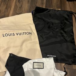 Gucci Louis Vuitton designer dust bags