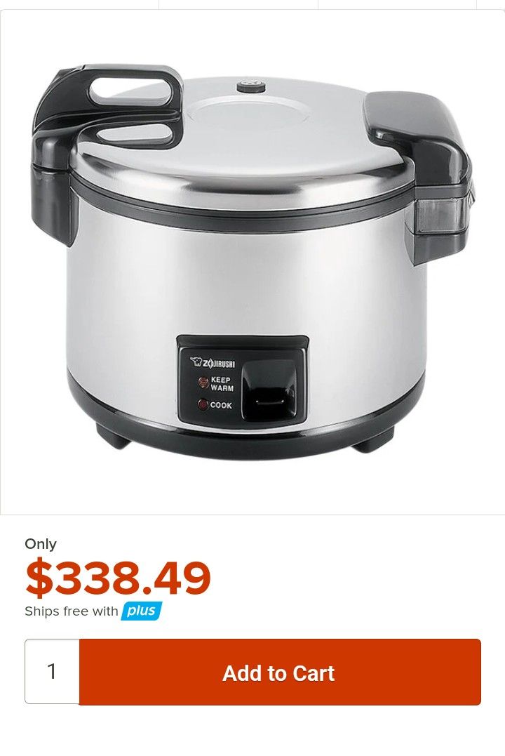 Zojirushi NYC-36 40 Cup (20 Cup Raw) Electric Rice Cooker / Warmer - 120V, 1300W