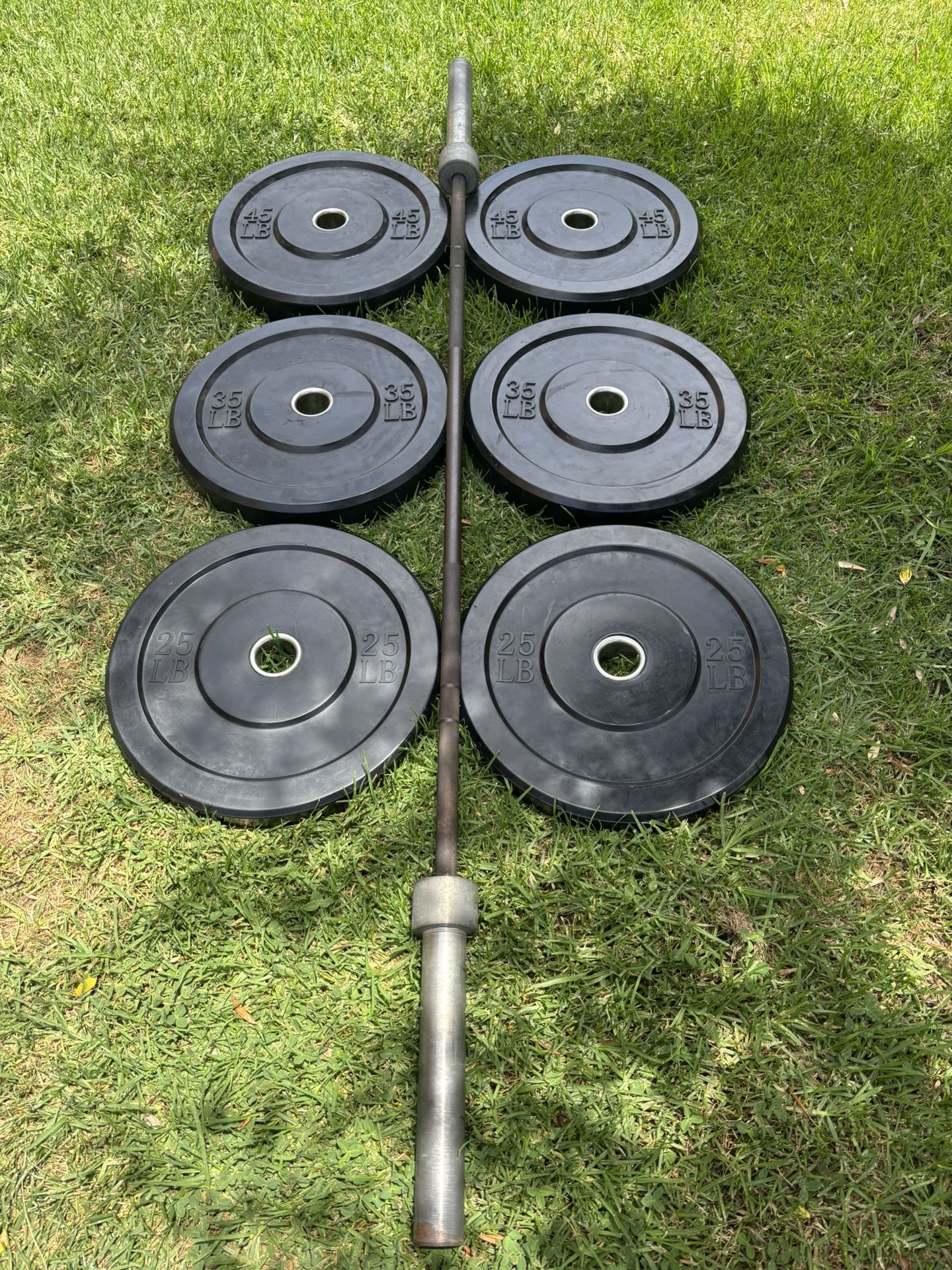 Bumper Weights With 33lbs 6.5ft Women’s Barbell 2x45, 2x35 And 2x25lb Plates