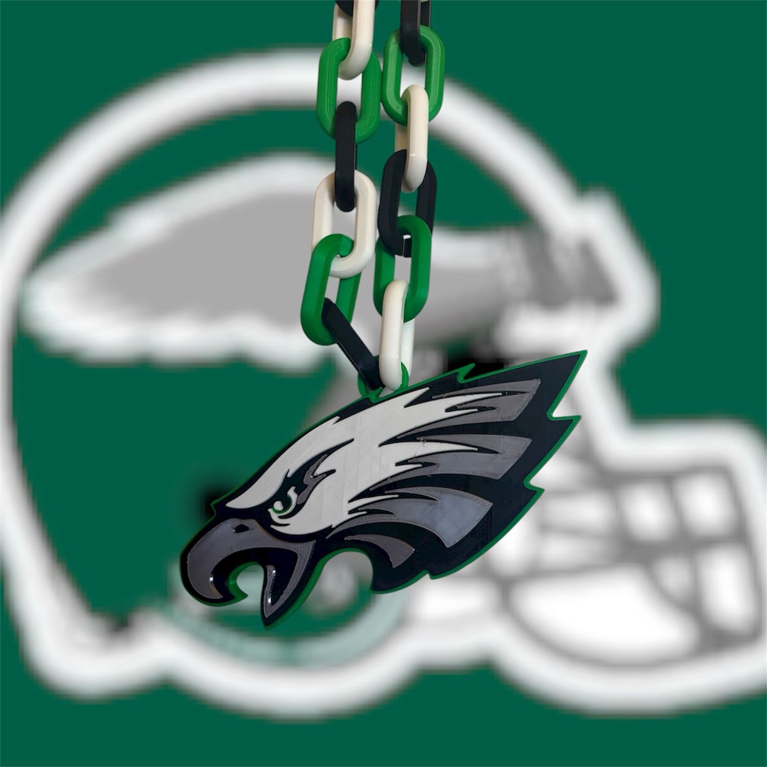 ⚫️🟢Philadelphia Eagles Oversized Pendant Sports Fan Chain🟢⚫️
