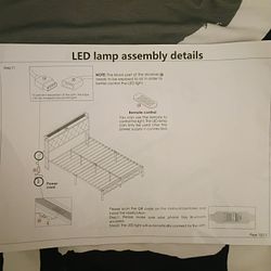 LED full Size Medal Bed Frame