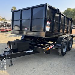 New Carson 7x10 Heavy Duty Dump Trailer 12k gvwr
