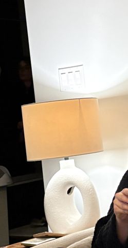 CB2 Algarve Ceramic Table Lamp — White