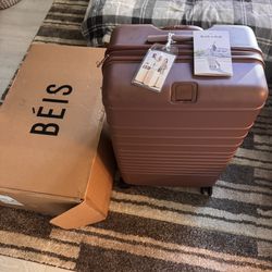 BÉIS BRAND NEW IN BOX The Large Check-In Roller in Maple Brown SUITCASE travel luggage 