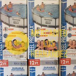 Steel Pro Max Swimming Pools 12ft x 30in ❗️Pump and Filter Included ❗️