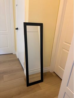 Full length black frame mirror 51” tall
