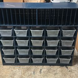 20 cube organizer, 4 feet long 14 inches deep 40 inches tall