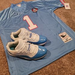 #1 Houston Oilers Warren Moon HOF Jersey XXL OR XL  & Jordan 11s Sz 12 $250