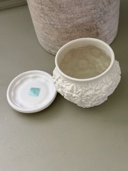 PartyLite Bisque Porcelain "Garden Flowers" Votive Candle