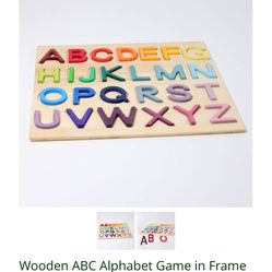 Wooden ABC Alphabet Game in Frame